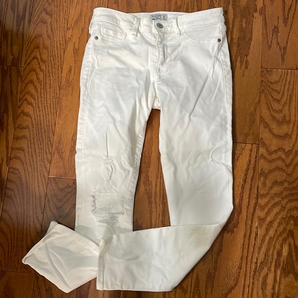 Abercrombie Fitch Jeans Abercrombie Fitch White Harper Low Rise Super Skinny Womens 26